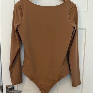 Express - Brown Long Sleeve Bodysuit